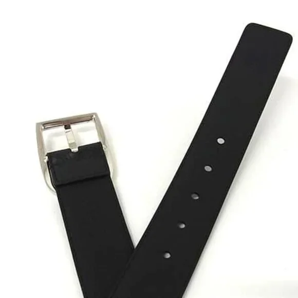 Gucci Leather Silver Hardware Belt Size 85.34 Black - Picture 3 of 4